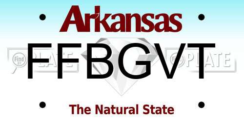 FFBGVT Arkansas License Plate