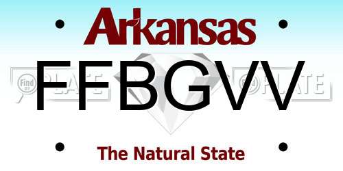 FFBGVV Arkansas License Plate
