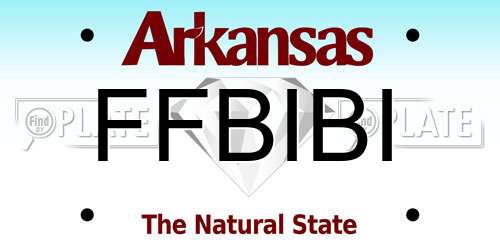 FFBIBI Arkansas License Plate