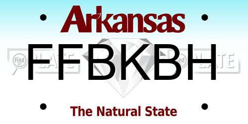 FFBKBH Arkansas License Plate