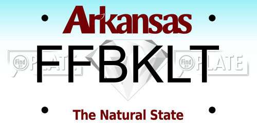 FFBKLT Arkansas License Plate