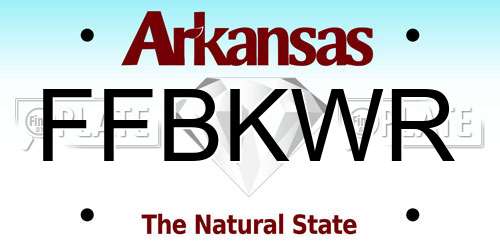 FFBKWR Arkansas License Plate