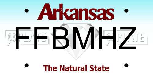 FFBMHZ Arkansas License Plate