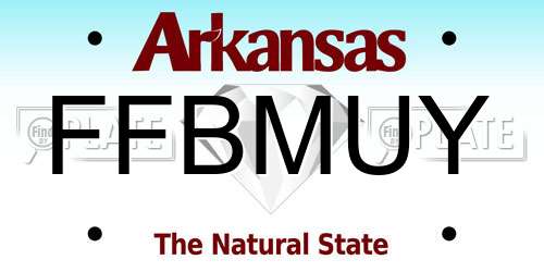 FFBMUY Arkansas License Plate