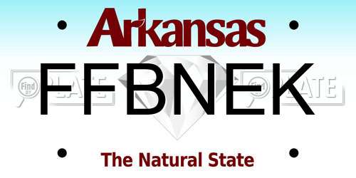 FFBNEK Arkansas License Plate