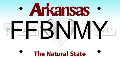 FFBNMY Arkansas License Plate