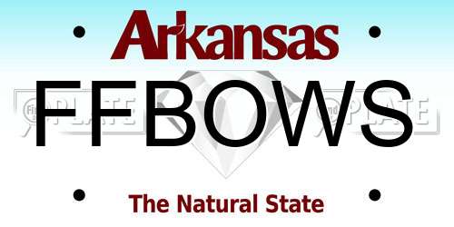 FFBOWS Arkansas License Plate