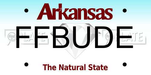 FFBUDE Arkansas License Plate