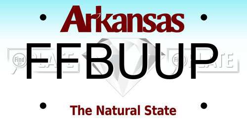 FFBUUP Arkansas License Plate