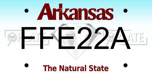 FFE22A Arkansas License Plate