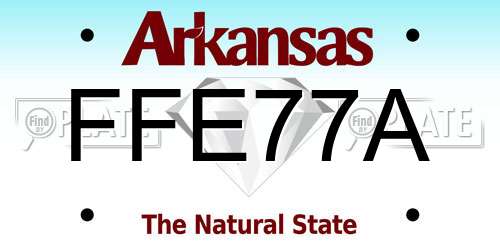 FFE77A Arkansas License Plate