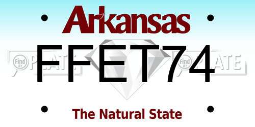 FFET74 Arkansas License Plate