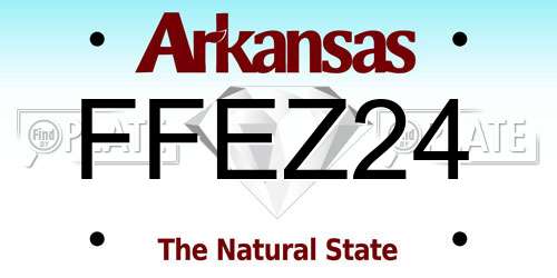 FFEZ24 Arkansas License Plate