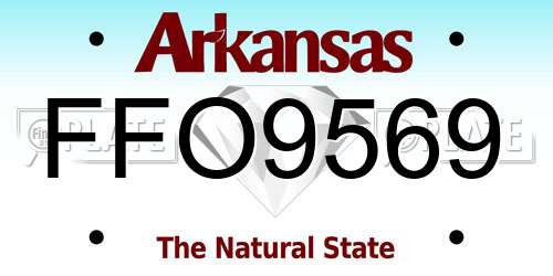FFO9569 Arkansas License Plate
