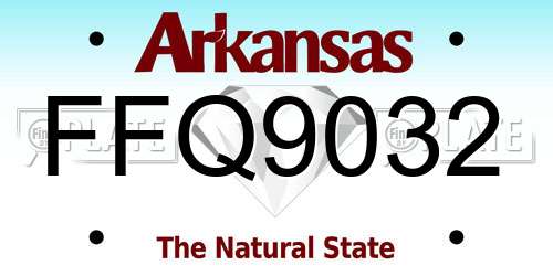 FFQ9032 Arkansas License Plate