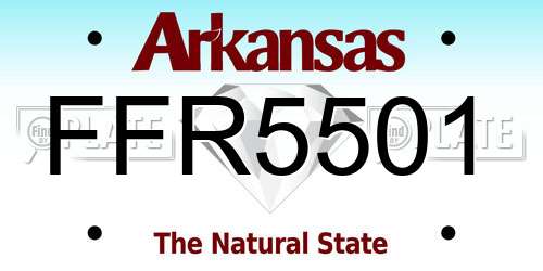 FFR5501 Arkansas License Plate