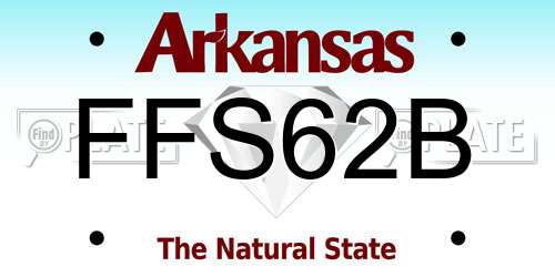 FFS62B Arkansas License Plate