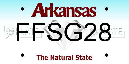 FFSG28 Arkansas License Plate