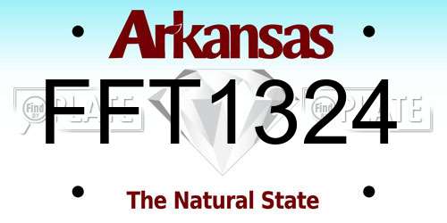 FFT1324 Arkansas License Plate