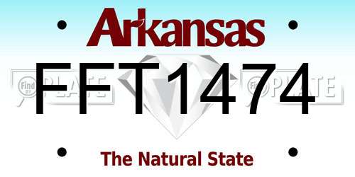 FFT1474 Arkansas License Plate