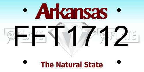 FFT1712 Arkansas License Plate