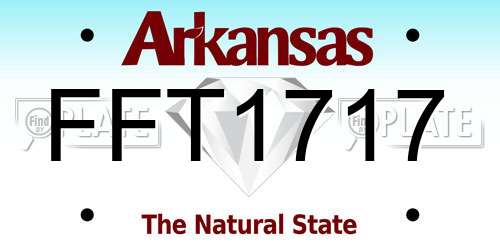 FFT1717 Arkansas License Plate