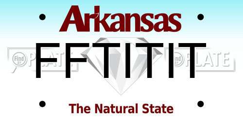 FFTITIT Arkansas License Plate