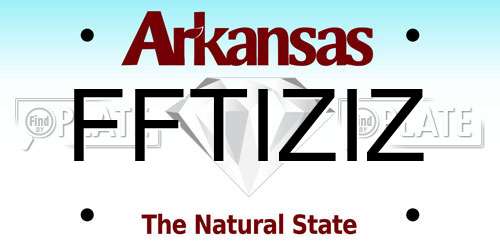 FFTIZIZ Arkansas License Plate