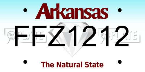 FFZ1212 Arkansas License Plate