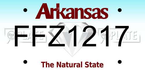 FFZ1217 Arkansas License Plate