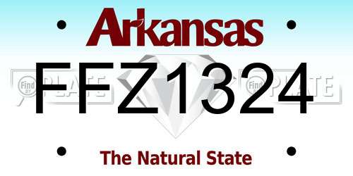 FFZ1324 Arkansas License Plate