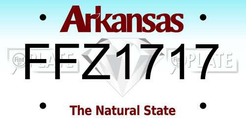 FFZ1717 Arkansas License Plate