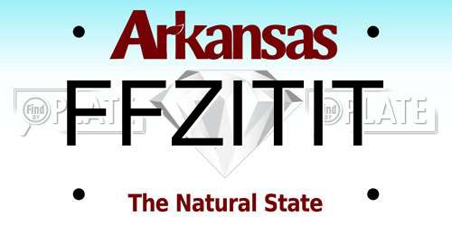 FFZITIT Arkansas License Plate