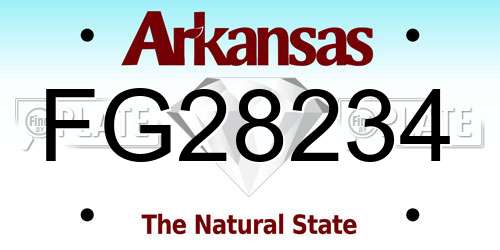 FG28234 Arkansas License Plate