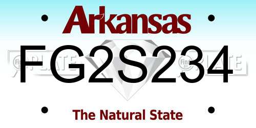 FG2S234 Arkansas License Plate