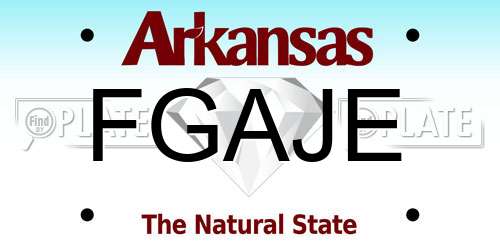 FGAJE Arkansas License Plate