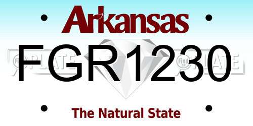 FGR1230 Arkansas License Plate