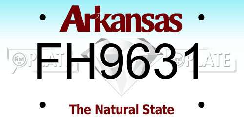 FH9631 Arkansas License Plate