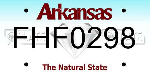 FHF0298 Arkansas License Plate