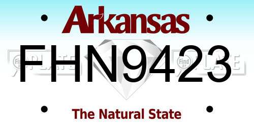 FHN9423 Arkansas License Plate
