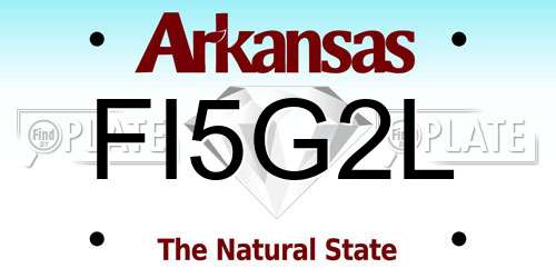 FI5G2L Arkansas License Plate