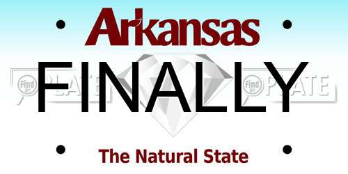 FINALLY Arkansas License Plate