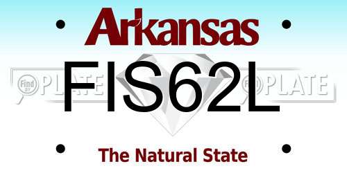 FIS62L Arkansas License Plate