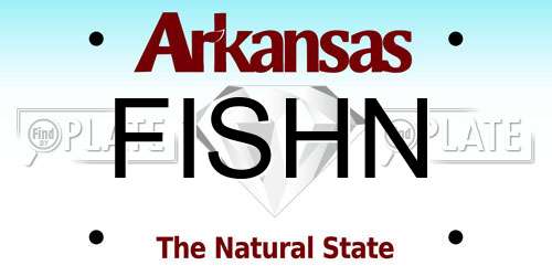 FISHN Arkansas License Plate