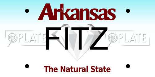 FITZ Arkansas License Plate