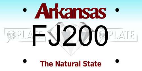 FJ200 Arkansas License Plate
