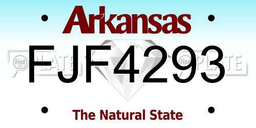 FJF4293 Arkansas License Plate