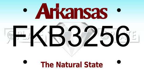FKB3256 Arkansas License Plate