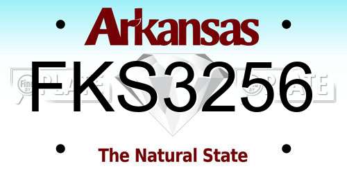 FKS3256 Arkansas License Plate