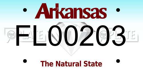 FL00203 Arkansas License Plate